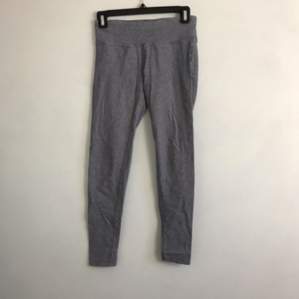 Calvin Klein Performance Womens Sz Small Stretch Striped Leggings Yoga Pants